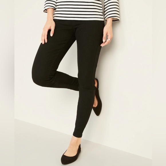 ON dark black skinny fit jeggings - stretchy waistband. Like new! - Picture 6 of 8